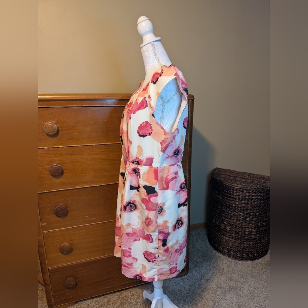 Women’s Apt 9 Sleeveless Floral Romantic Fitted Dress SZ16 - Picture 3 of 14
